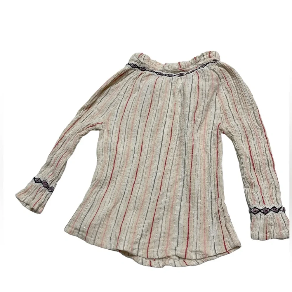 Long sleeve Shirts Peek stripe metallic top 2T , & Carter blue ruffle top 3T